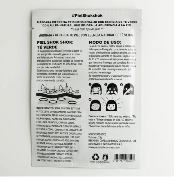 Mascarilla Pambú esencia de Té Verde