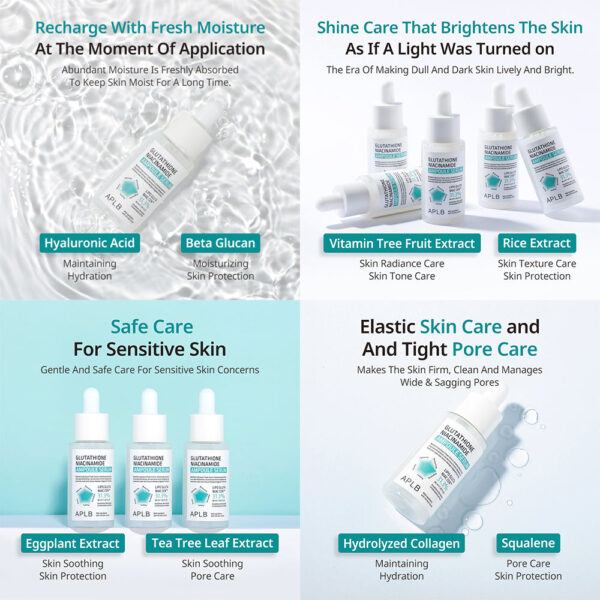 SERUM GLUTATIONE AMPOULE SERUM 5 Sérum Coreano con Glutatión y Niacinamida APLB