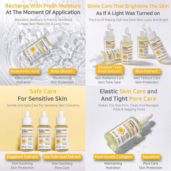 Sérum Coreano con Retinol, Vitamina C y Vitamina E APLB
